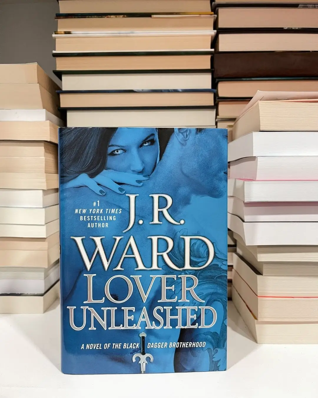 lover unleashed by j r ward on a bookshelf